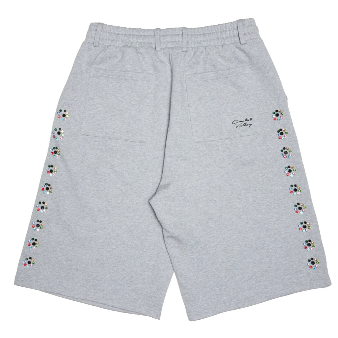 AZVA Grey Crystal Blossom Shorts