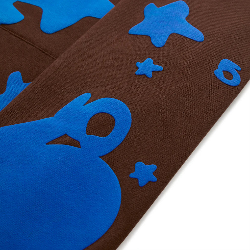 Sp5der Brown Blue Beluga V2 Hoodie