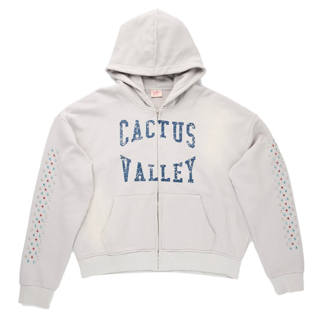 AZVA Bone Crystal Valley Zip Hoodie