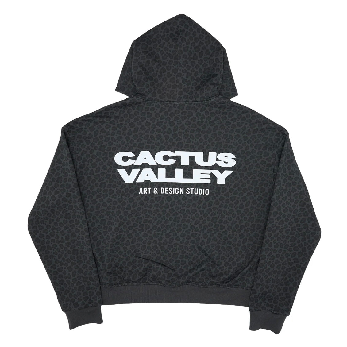 AZVA Black Leopard Art Zip Hoodie