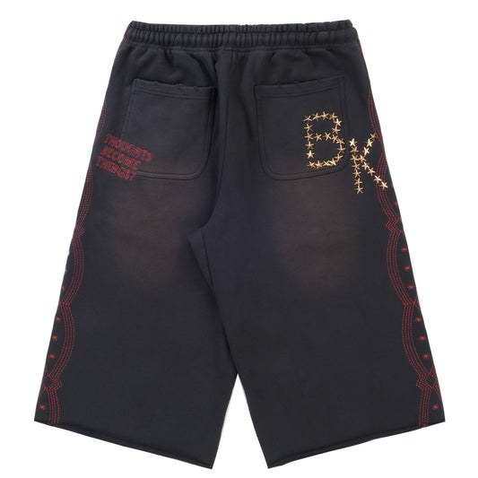Boredom Kills Vintage Black Collegiate Shorts