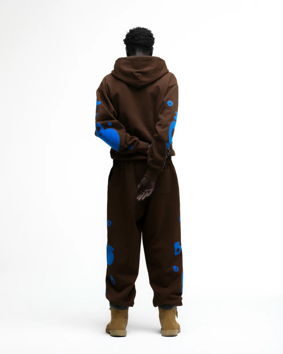 Sp5der Brown Blue Beluga V2 Hoodie