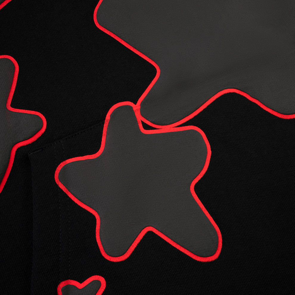Sp5der Black Red Beluga Outline Hoodie