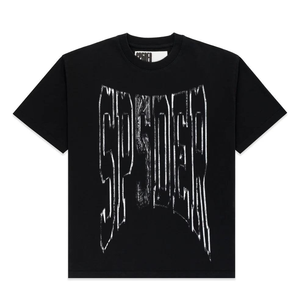 Sp5der Black Diffused Collegiate T-Shirt