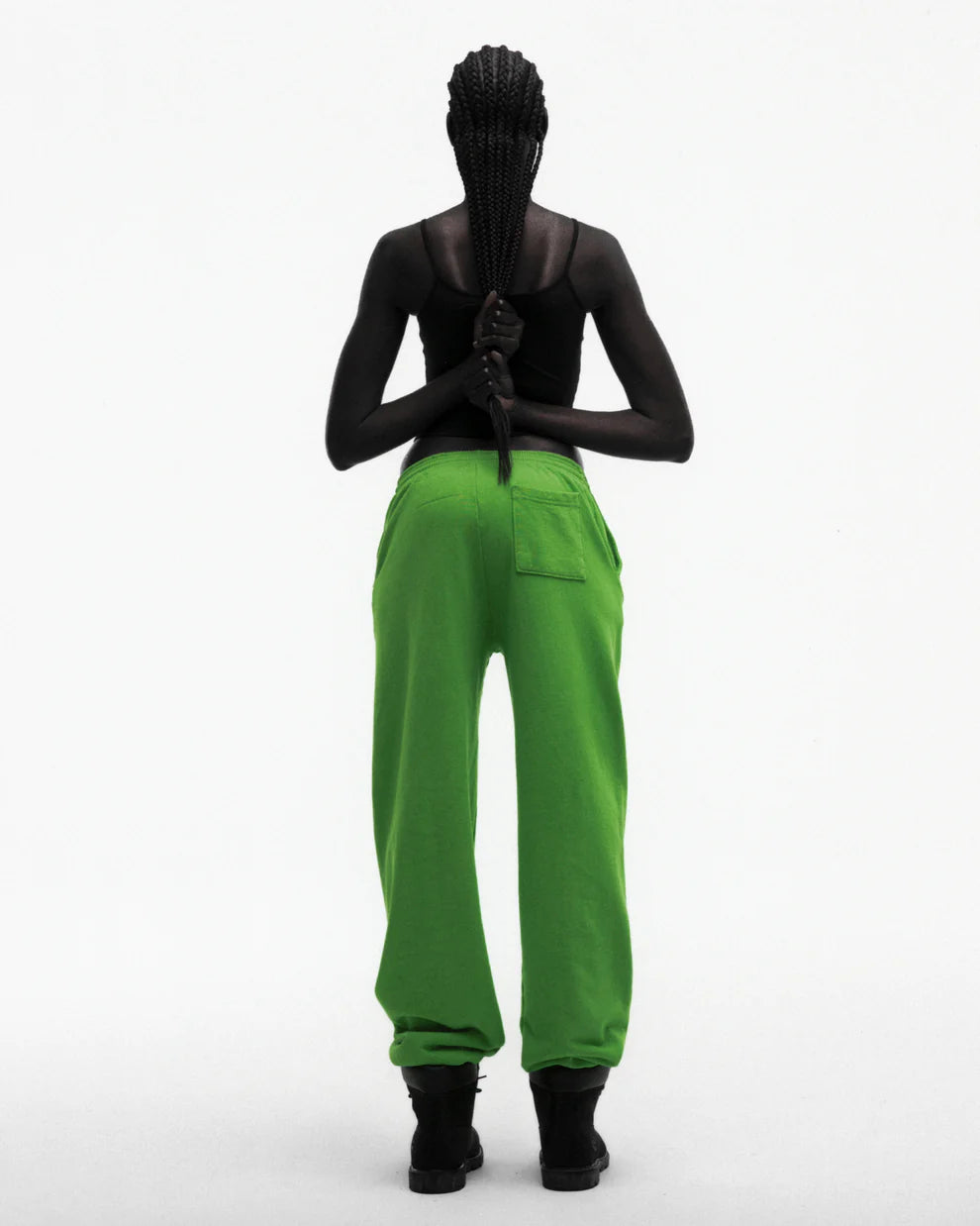 Sp5der Bright Green Punk V2 Rhinestone Sweatpants