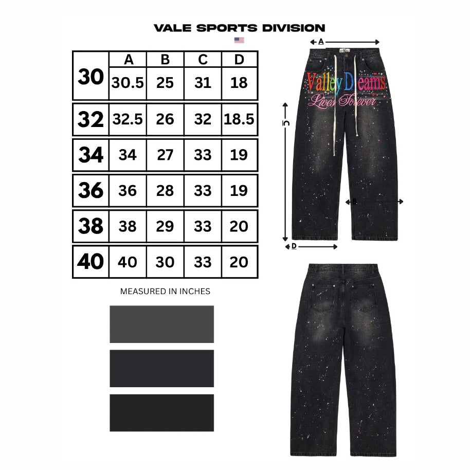 Vale Black Ice Cream Denim Pants