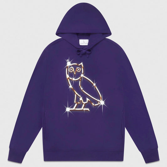 OVO Purple Bling Hoodie Front View