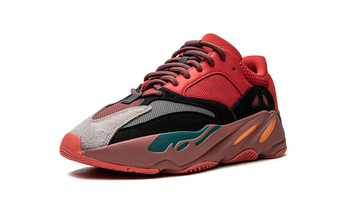Adidas Yeezy 700 Hi-Res Red Single Shoe Front View