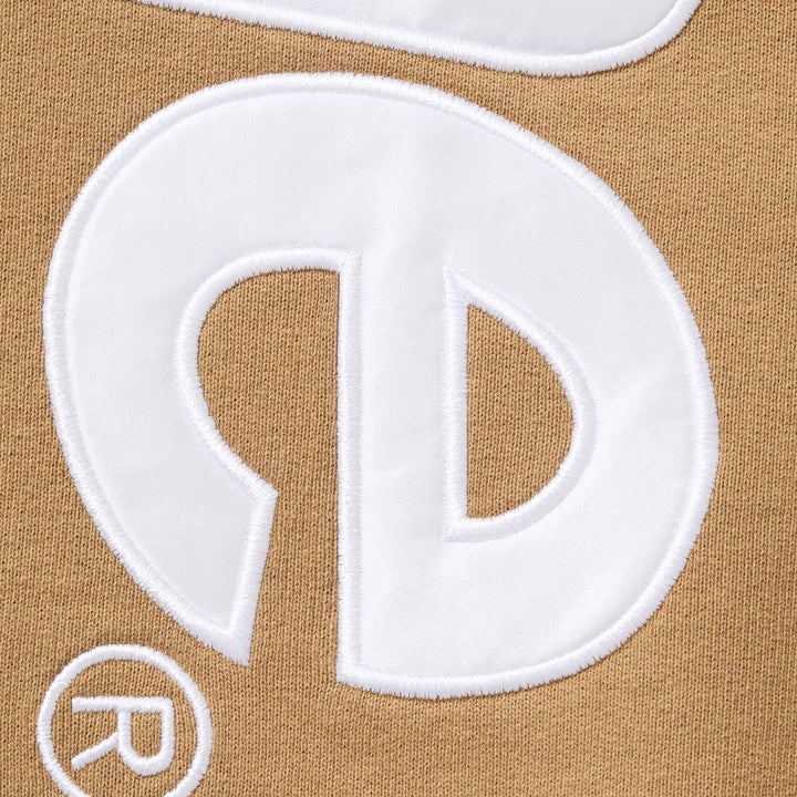 Supreme Light Tan Satin Applique Hoodie