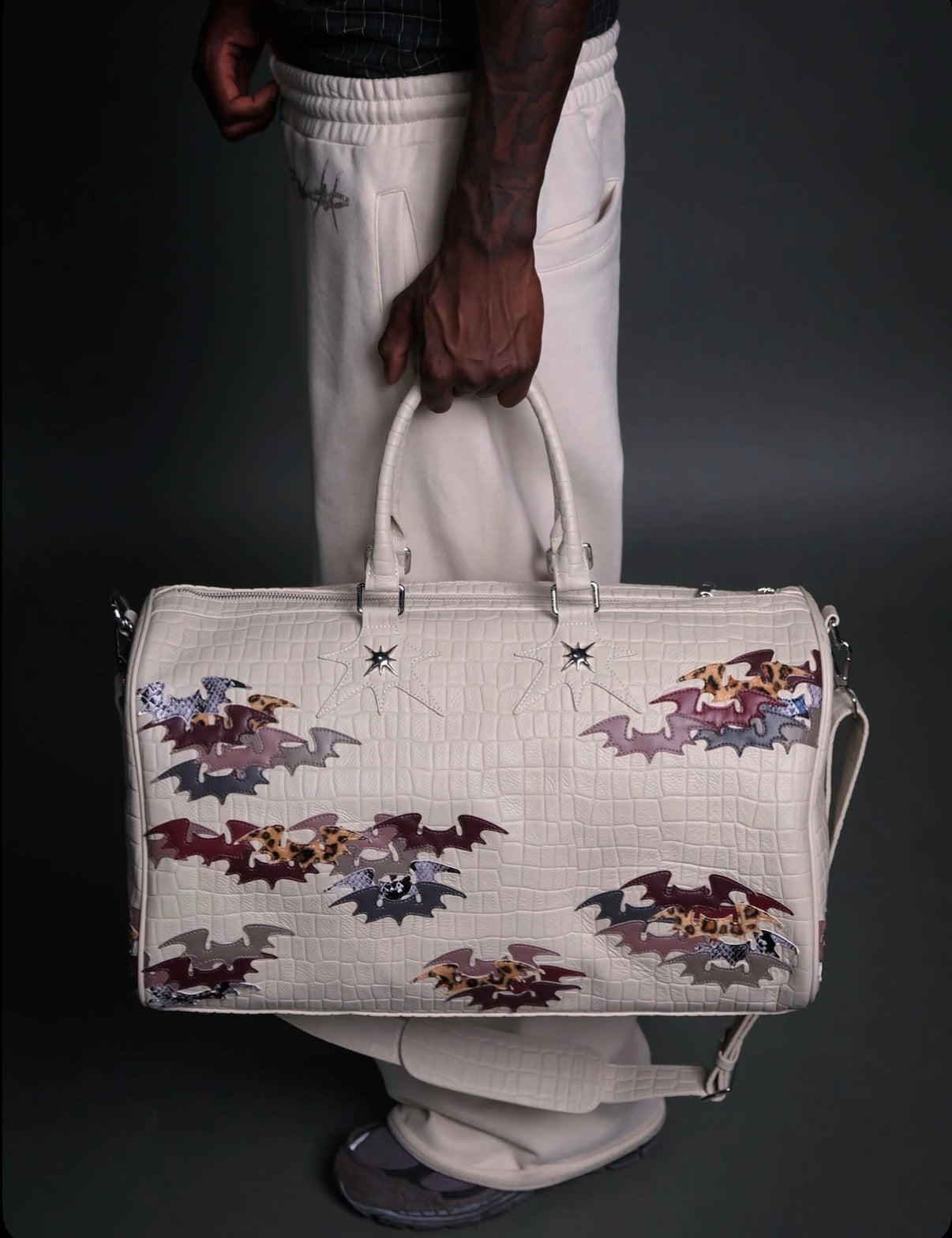 KillTec Crocodile Patchwork Cream Duffle Bag 1/100