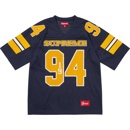 Supreme Navy Sequin Football Jersey