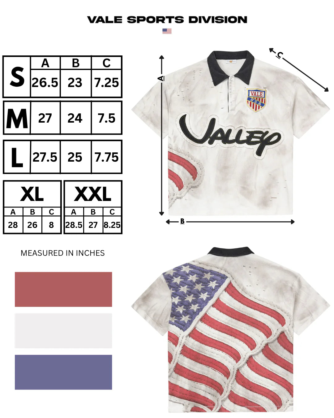 Vale White US Valley Polo Short Sleeve