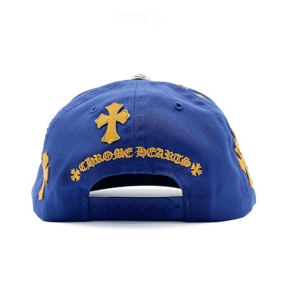 Chrome Hearts Blue Cross Patch Snapback Hat