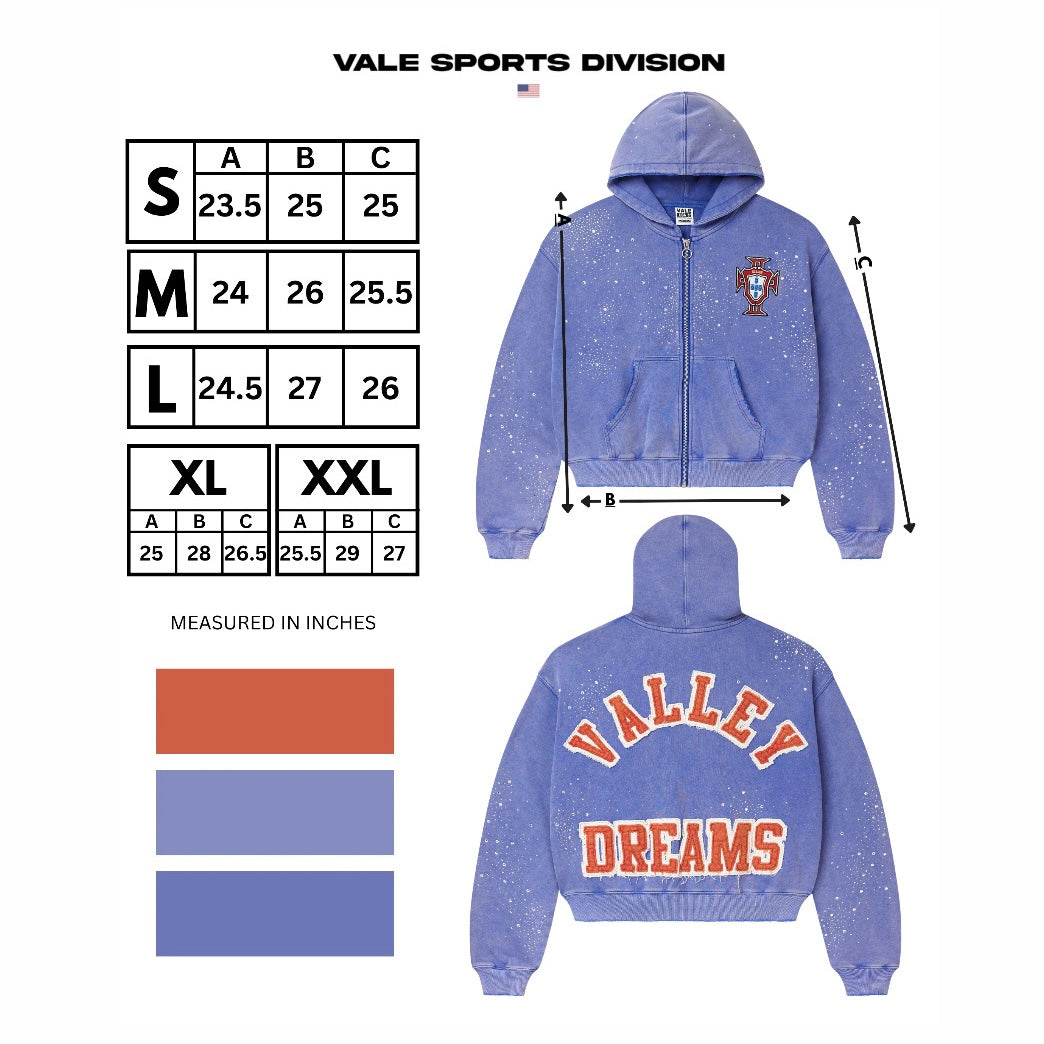 Vale Sea Cluster Zip Hoodie