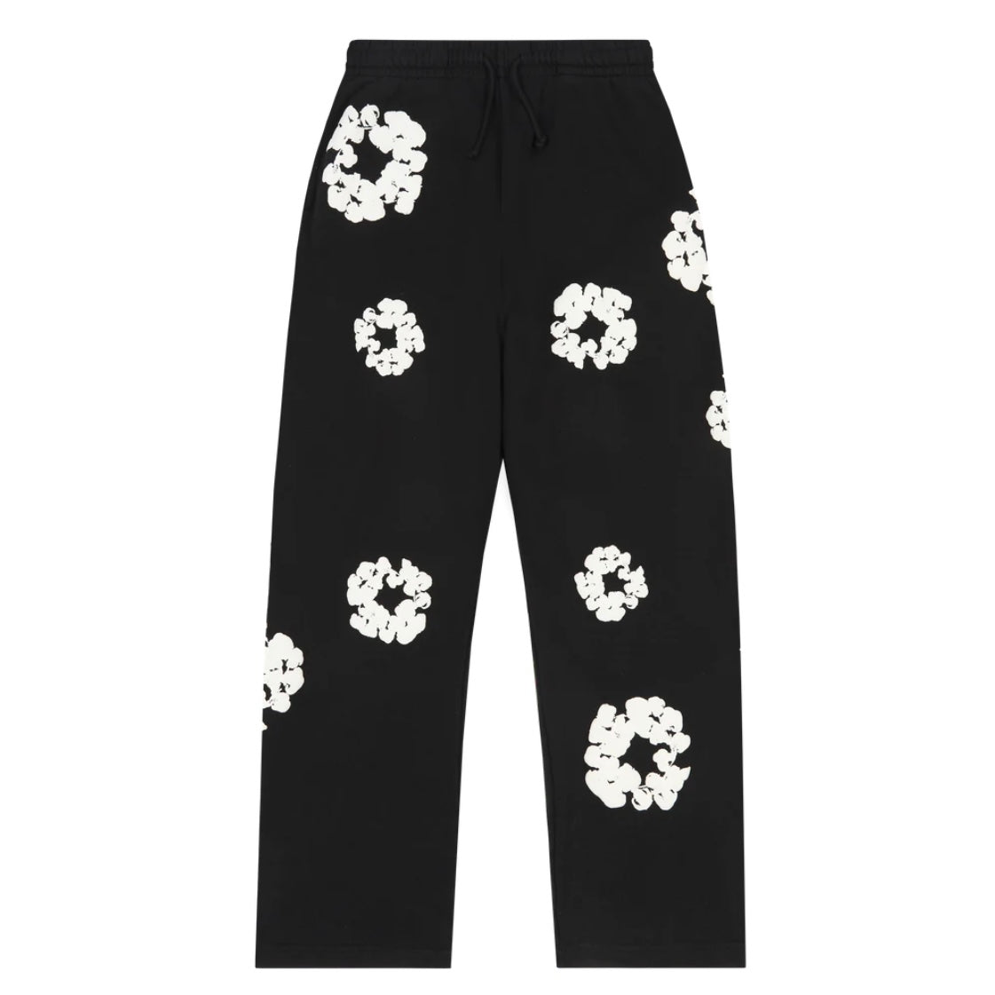 Denim Tears Black Cotton Wreath Baggy Sweatpants