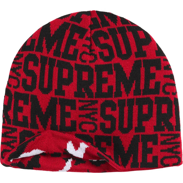 Supreme Red Reversible Camo Beanie
