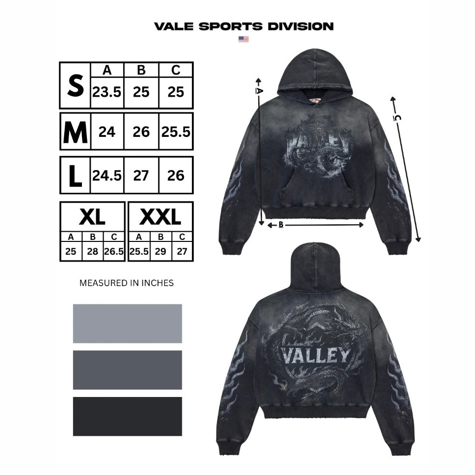 Vale Black Mono Serpent Hoodie