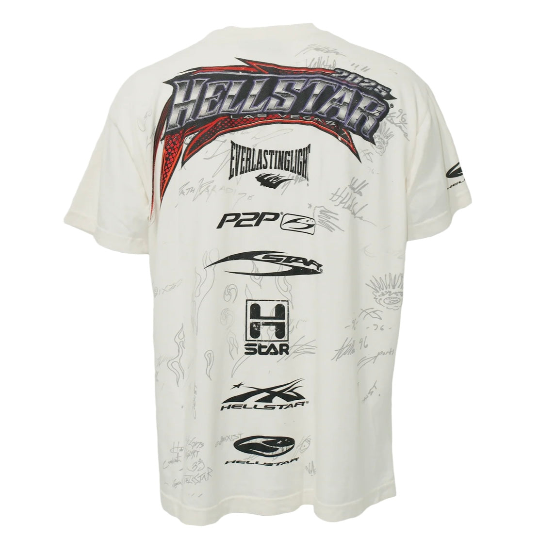 Hellstar White Nascar T-Shirt ComplexCon Exclusive