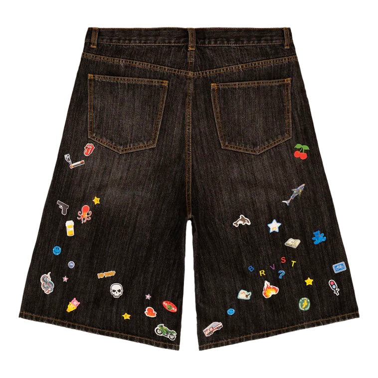 Bravest Studios Black Sticker Jorts