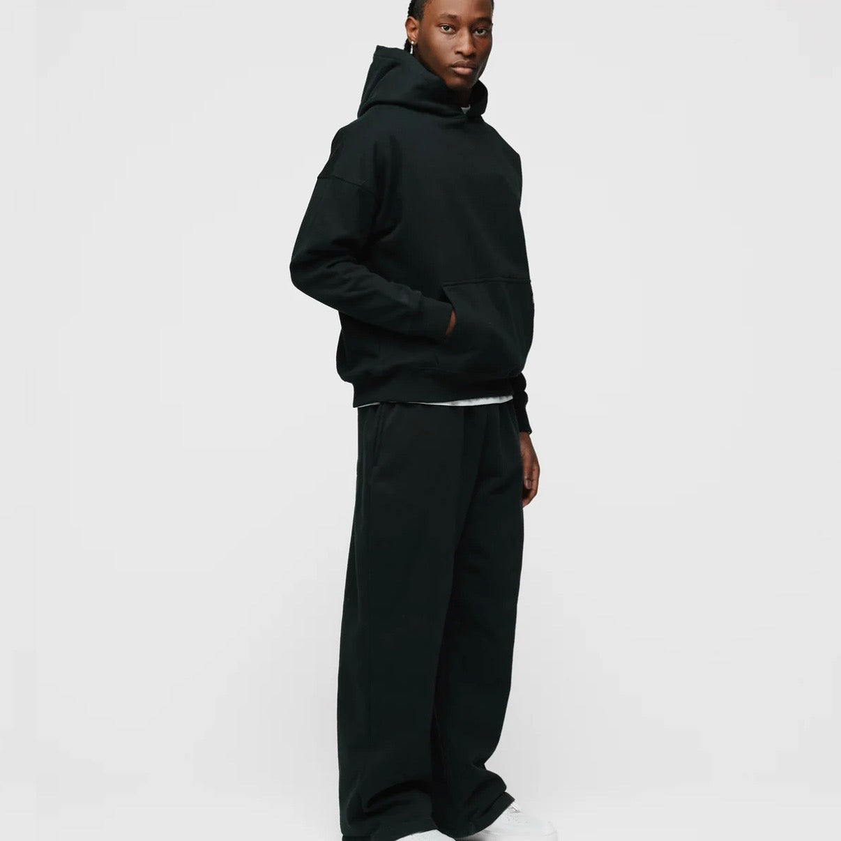 Hours Black Blank Sweatpants