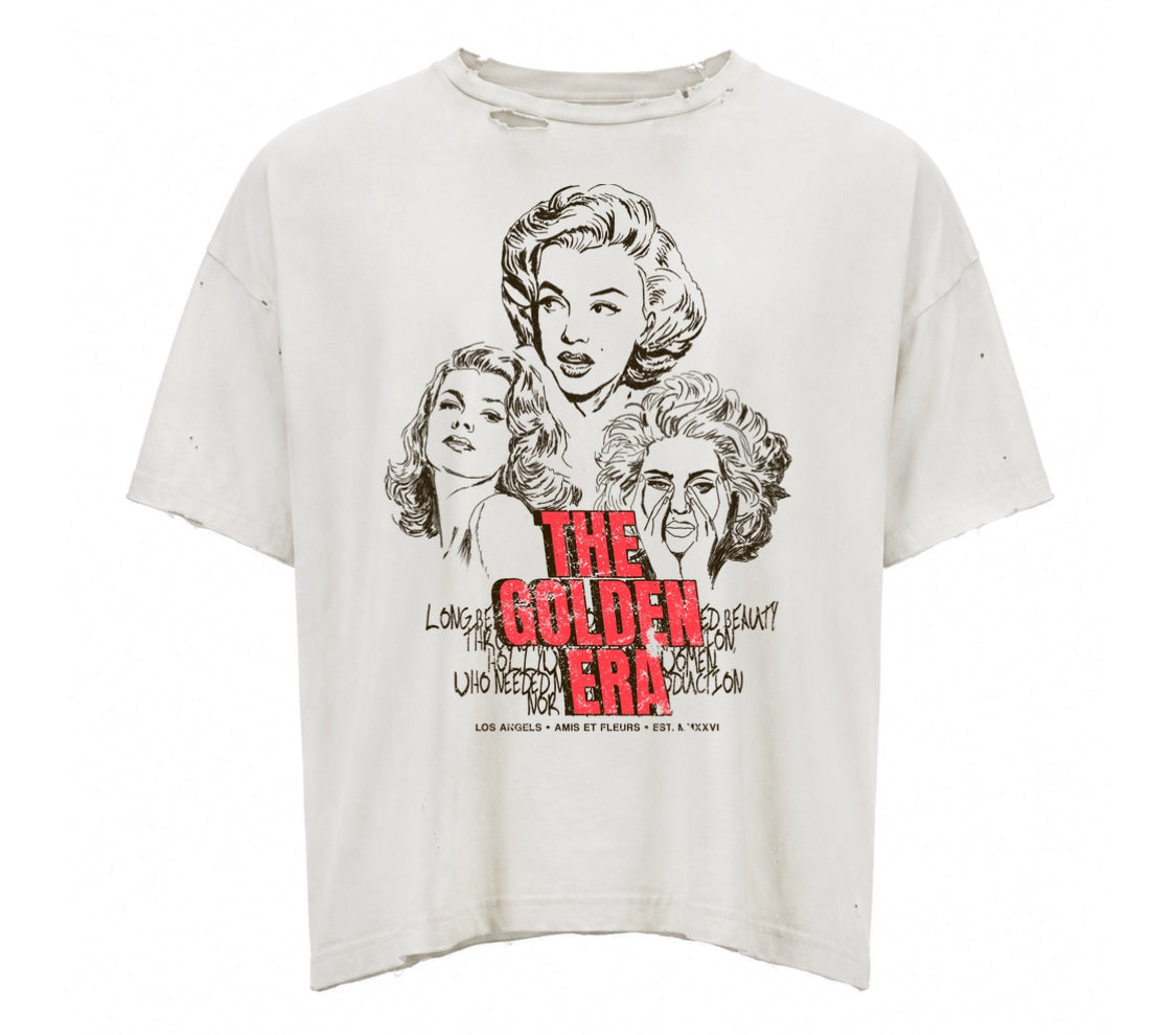 Amis et Fleurs Vintage White The Golden Era T-Shirt