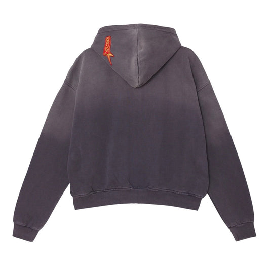 AZVA Vintage Black Rest Stop Zip Hoodie