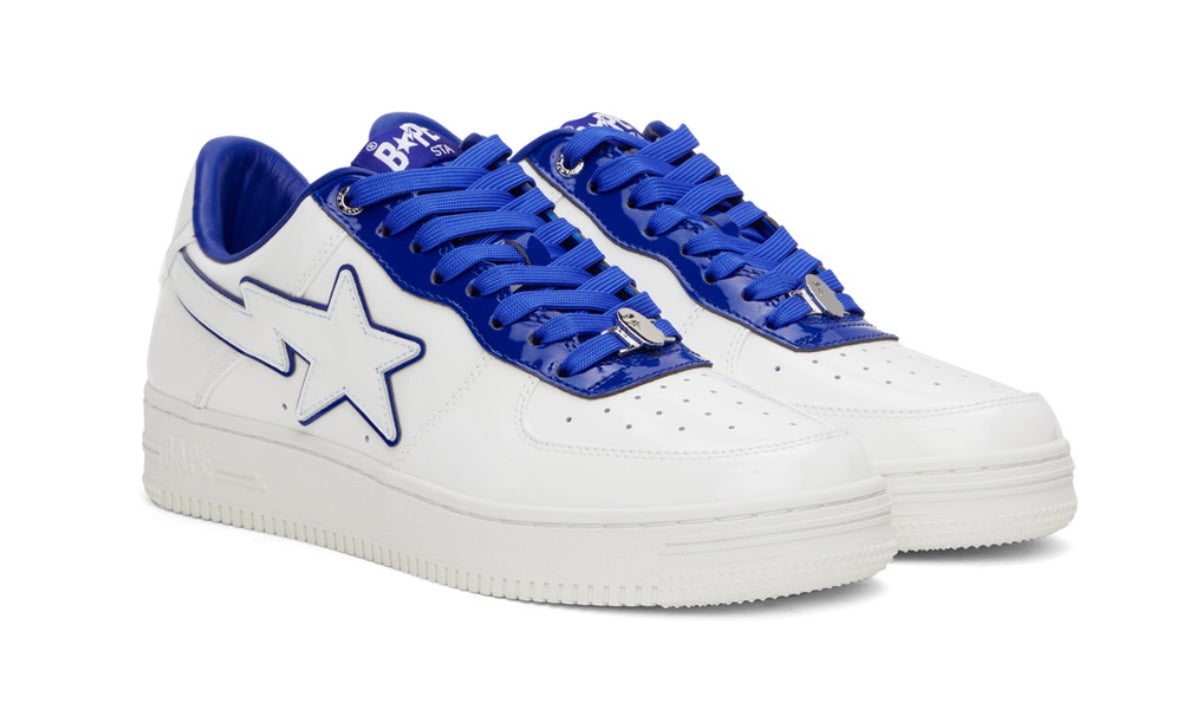 Bape Sta Patent Leather White Blue