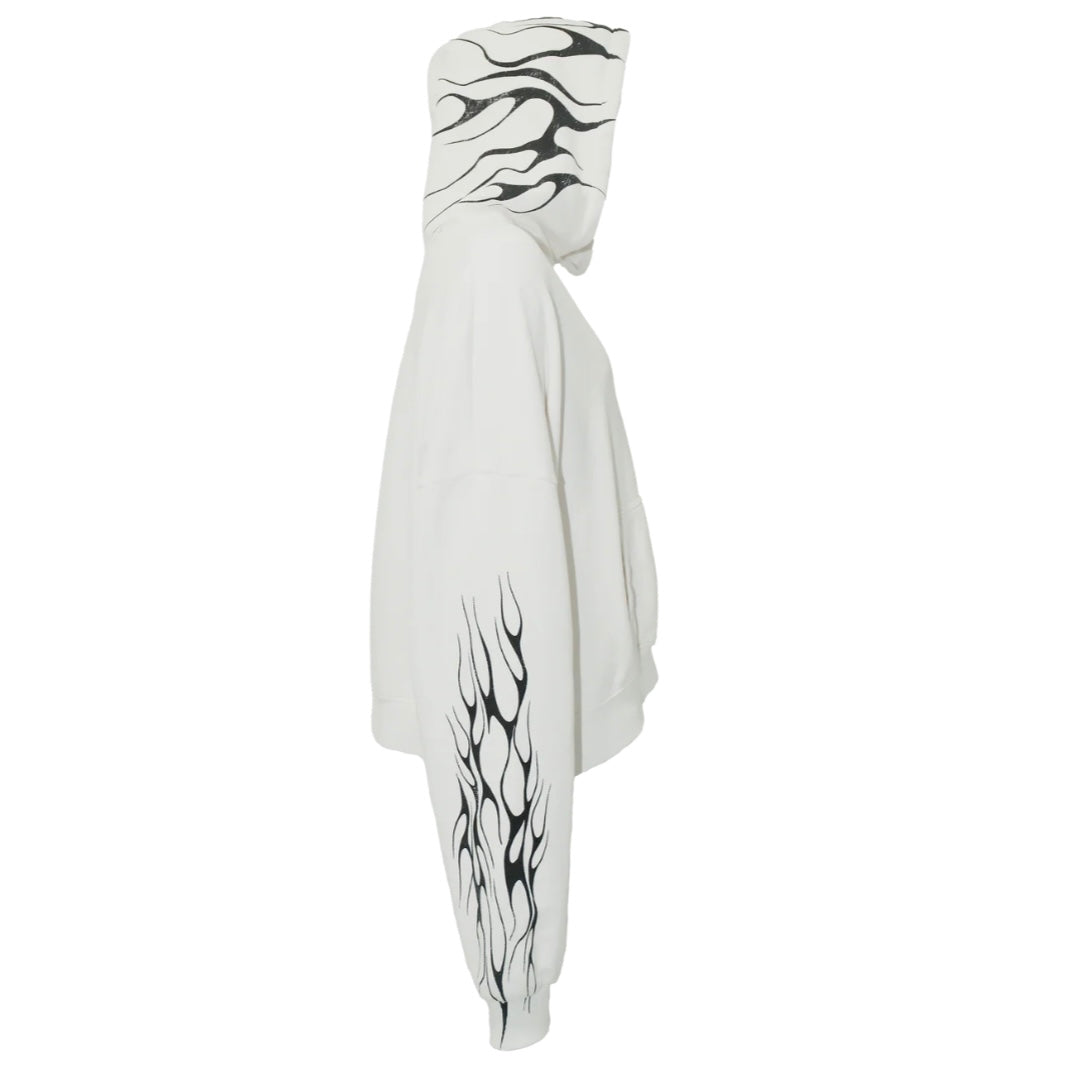 Hellstar White Tribal Flame Hoodie ComplexCon Exclusive