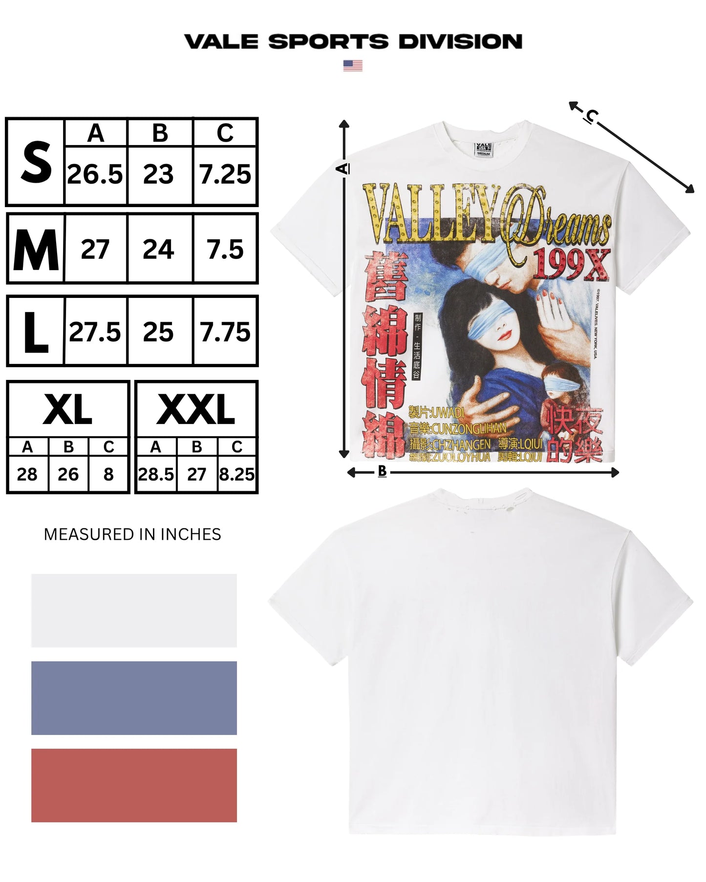 Vale White Love Bling T-Shirt