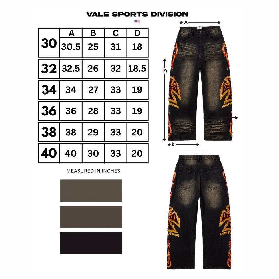 Vale Black Inferno Denim Pants