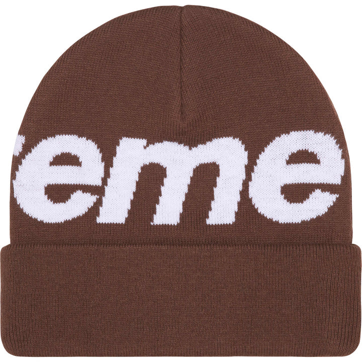 Supreme Brown Big Logo Beanie
