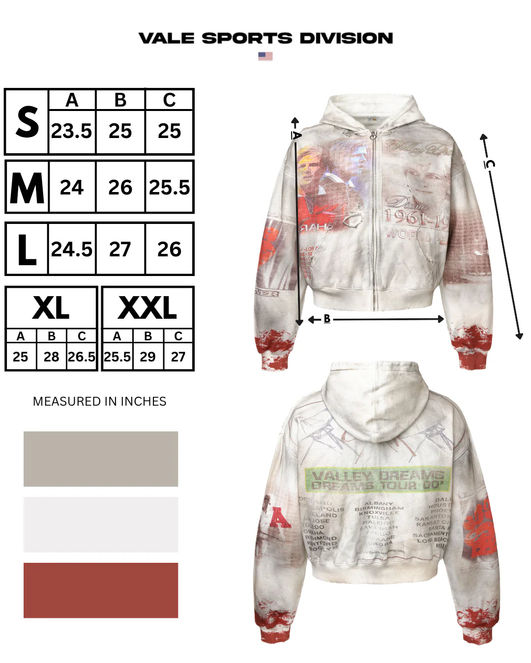 Vale The Great Zip Hoodie