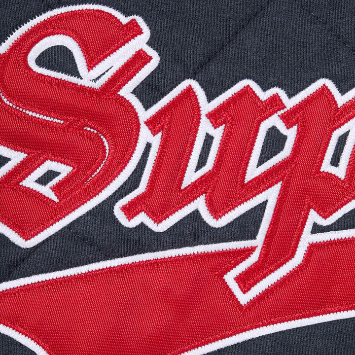 Supreme Navy Quilted Zip Hoodie