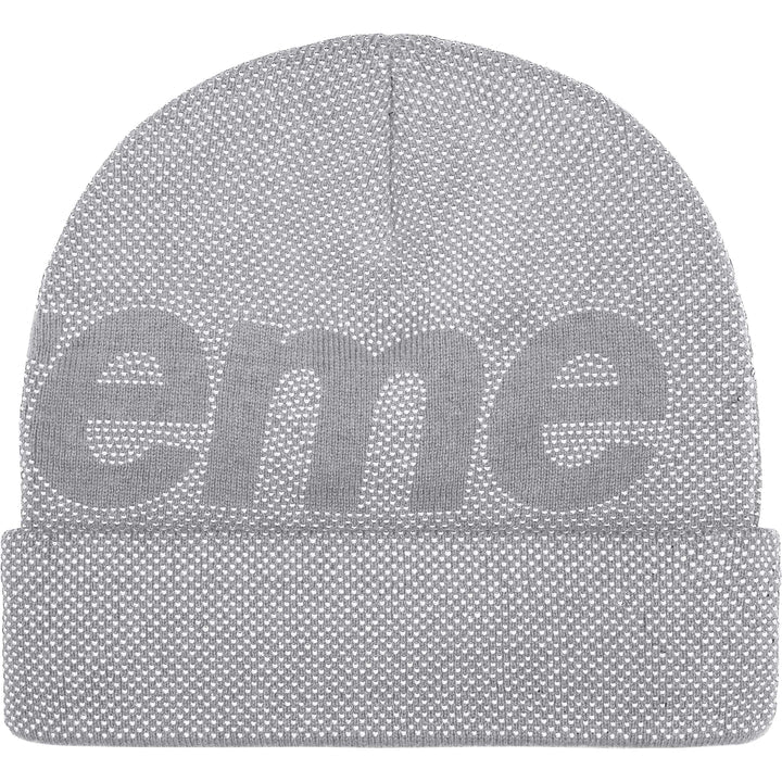 Supreme Heather Grey Studded Knockout Big Logo Beanie