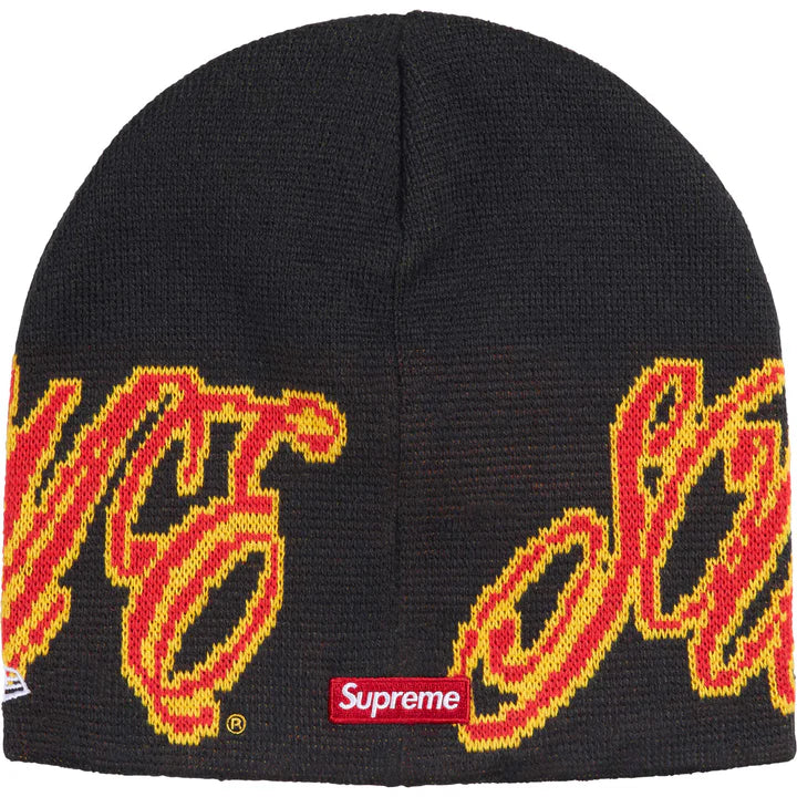 Supreme New Era Dark Navy Cursive Beanie