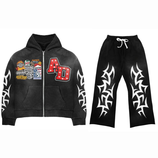 Awoken Dreams Black Patchwork Set