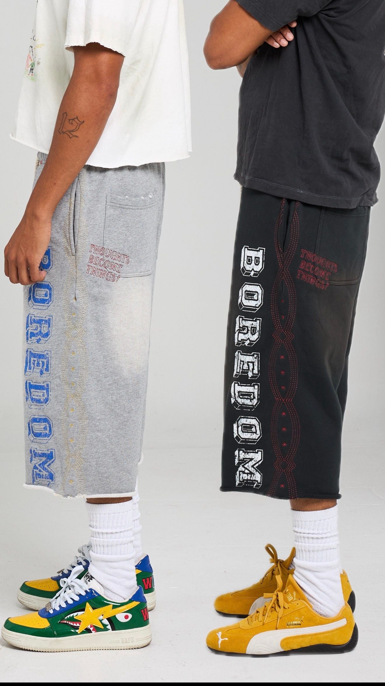 Boredom Kills Vintage Black Collegiate Shorts