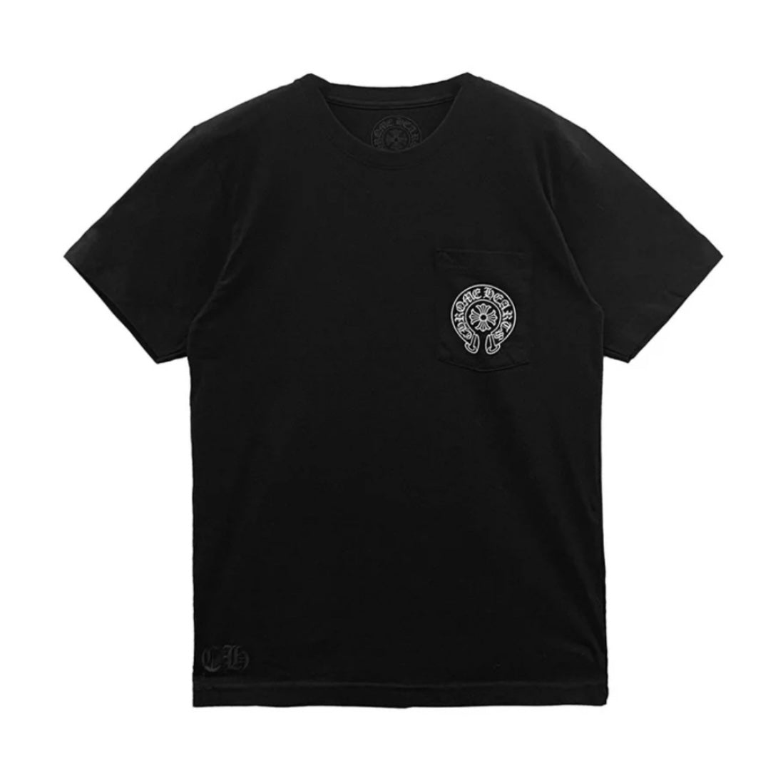 Chrome Hearts Aspen Black Horseshoe Logo T-Shirt