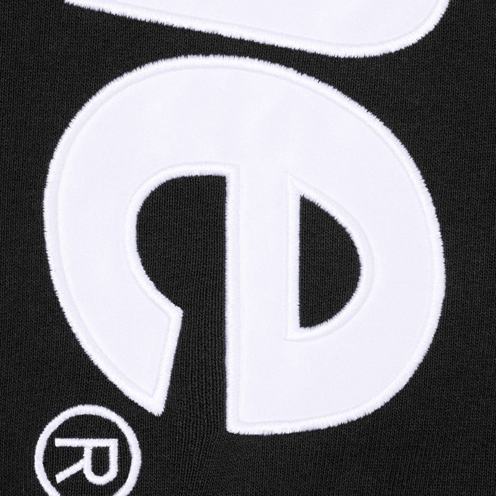 Supreme Black Satin Applique Hoodie