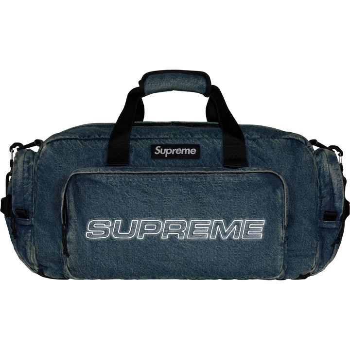 Supreme Washed Indigo Denim Duffle Bag