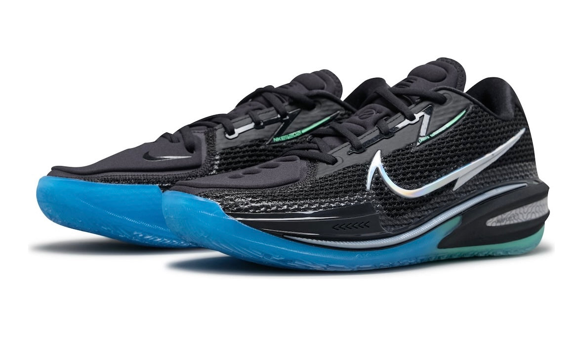 Nike Air Zoom GT Cut Nike Nationals, pair at an angle showing the black mesh and blue sole