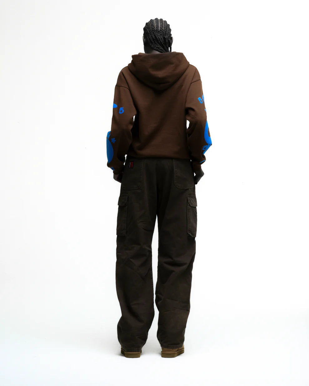 Sp5der Brown Blue Beluga V2 Hoodie