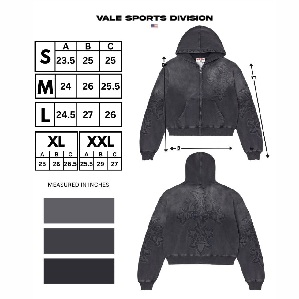 Vale Black Carver Zip Hoodie