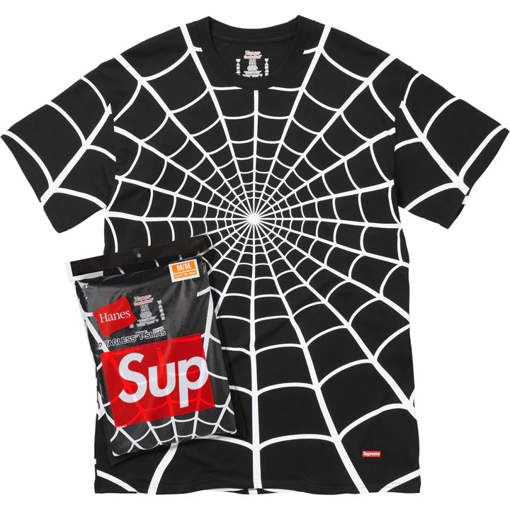 Supreme Hanes Black Spider-Man Tagless Tees 2-Pack