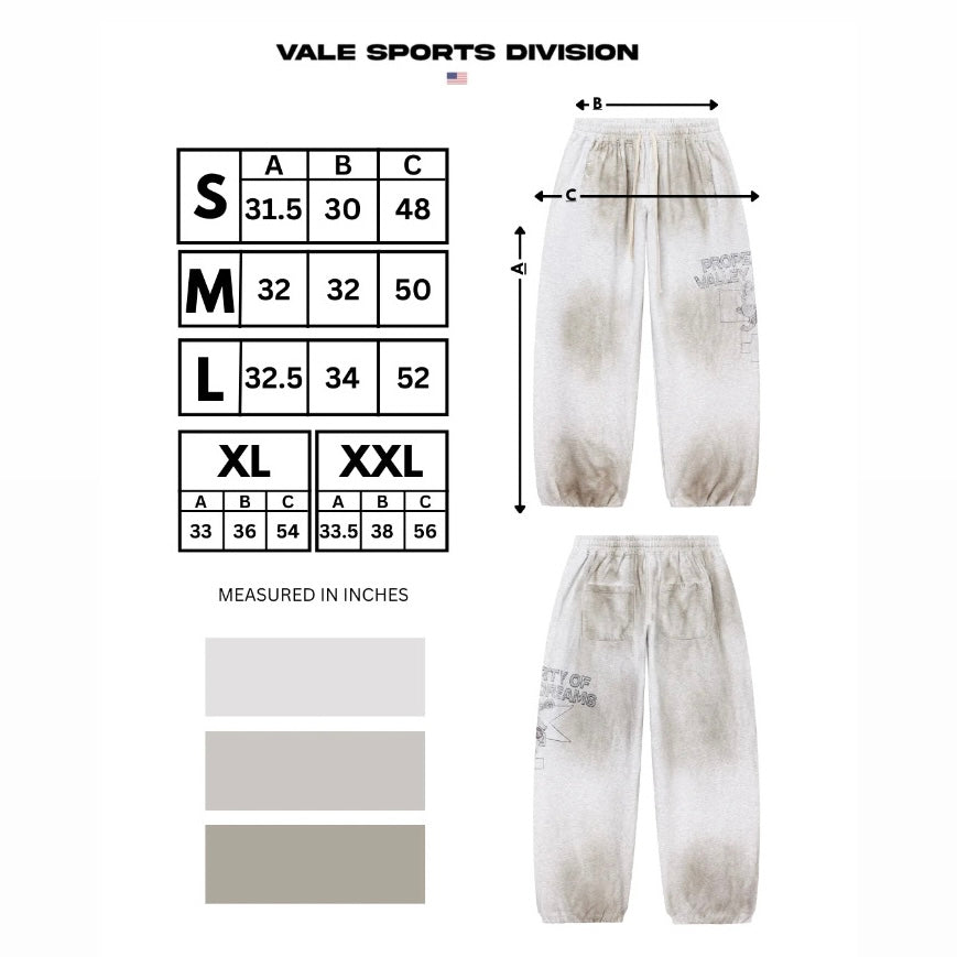 Vale Grey Prison Break Sweatpants