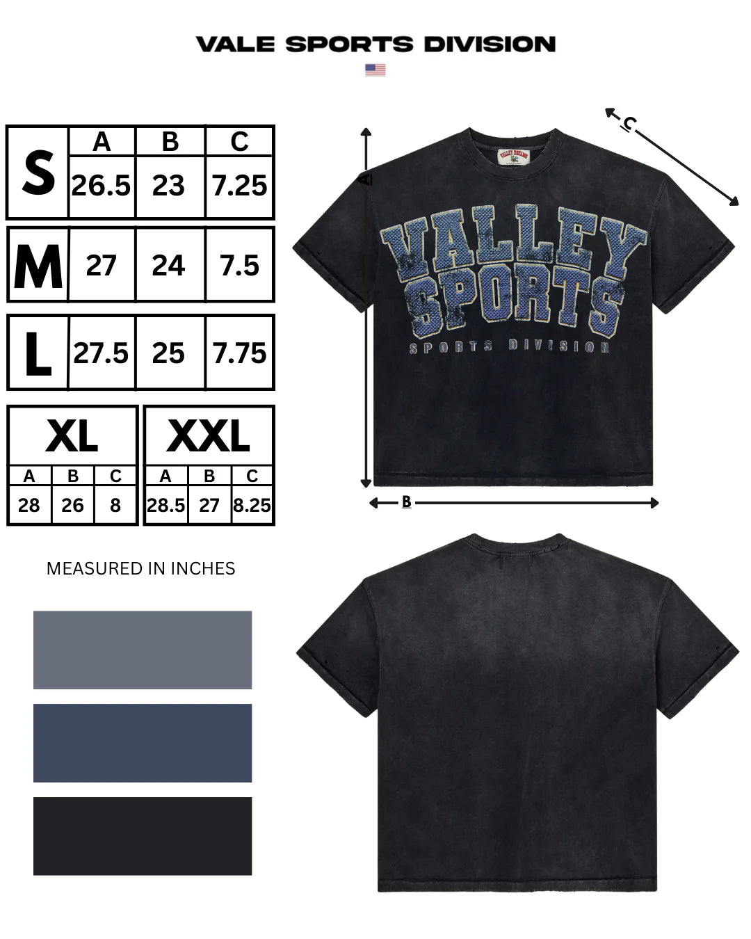 Vale Black Sports Division T-Shirt