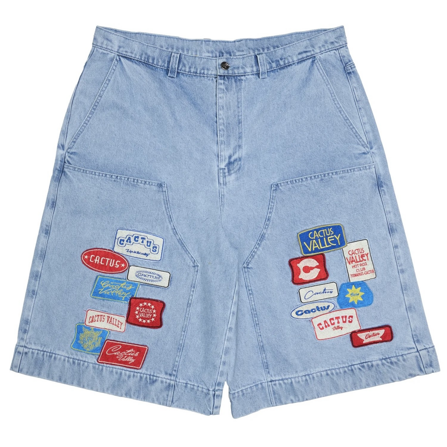 AZVA Blue Roadside Jorts front