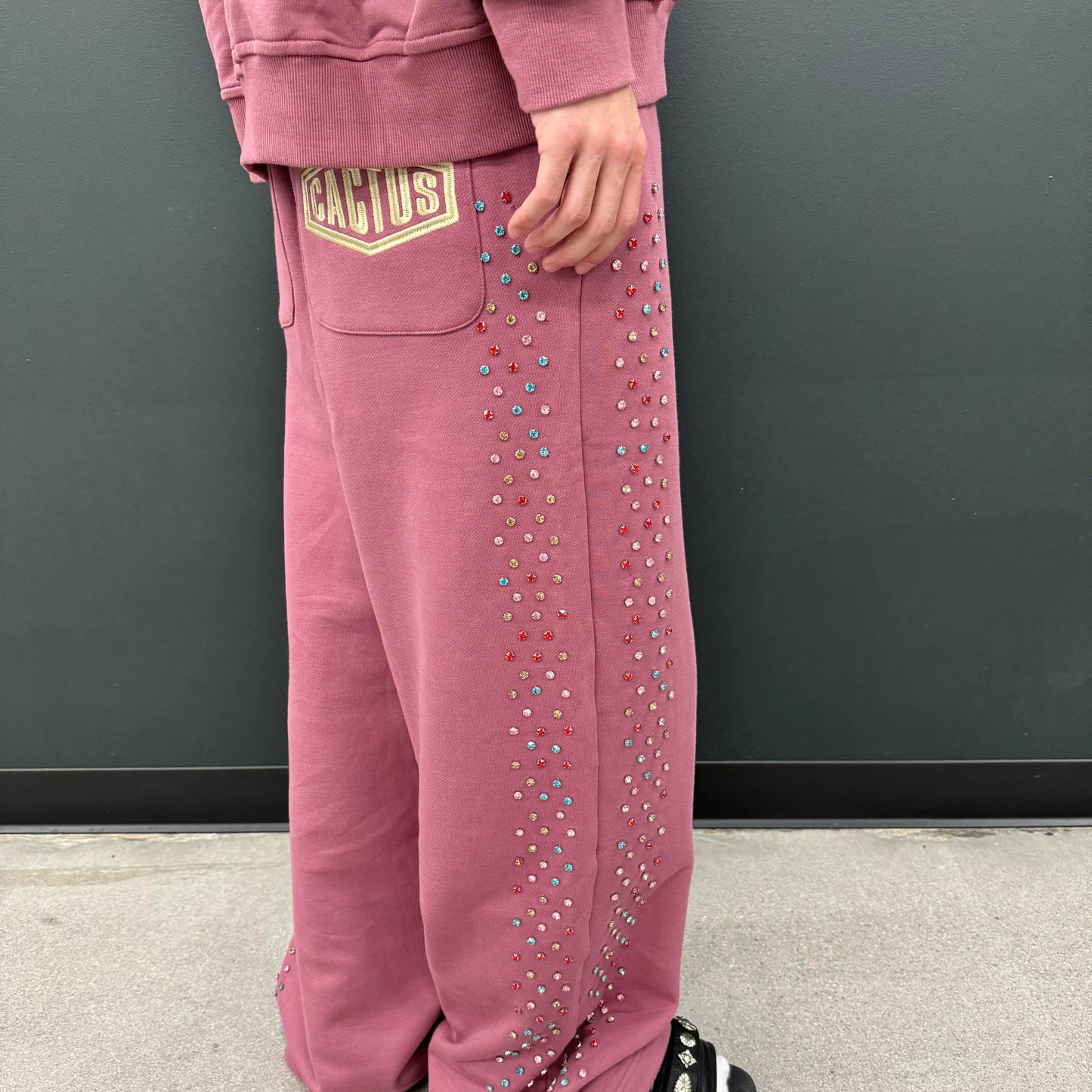 AZVA Raspberry Crystal Cactus Sweatpants
