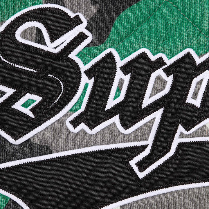Supreme Green Camo Quilted Zip Hoodie