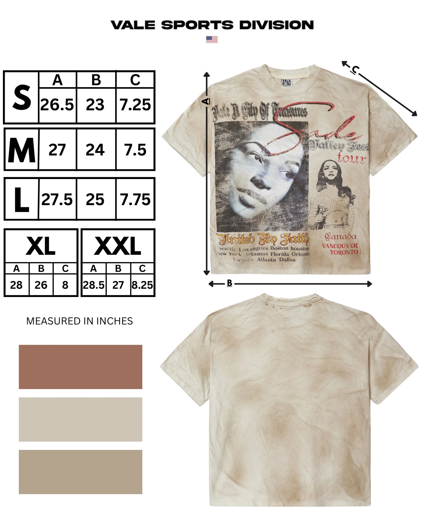 Vale Valley Tour Cream T-Shirt